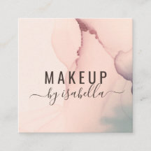 Abstrakt  Rosa Makeup Artist Square Business