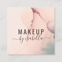 Abstrakt  Rosa Makeup Artist Square Business Fyrkantigt Visitkort