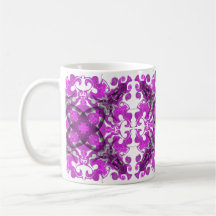 Abstrakt rosa mandala, psychedelic butterfly swirl