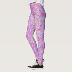 Abstrakt Rosa Mönster färgpunktsintervall Leggings