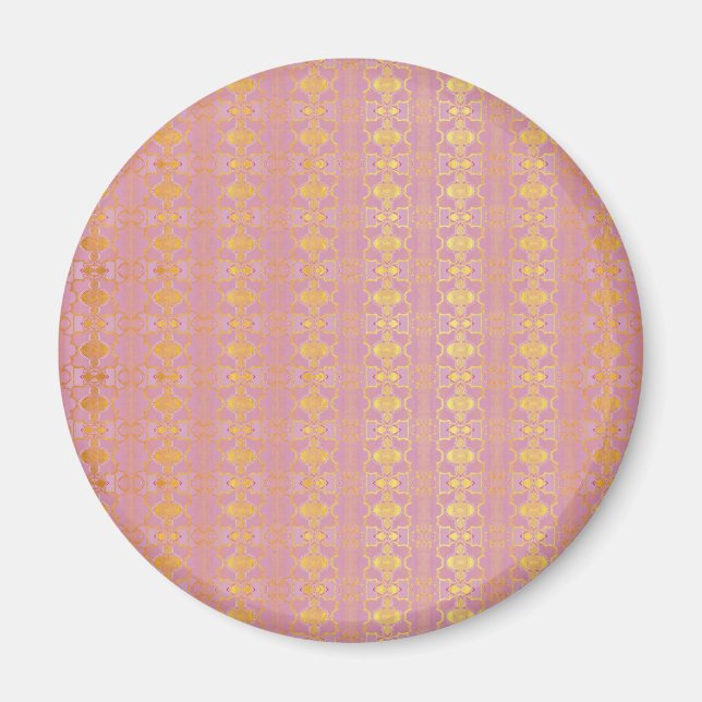 abstrakt rosa mönster magnet (Framsidan)