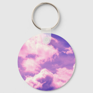 Abstrakt rosa Nebulamolnmönster Nyckelring