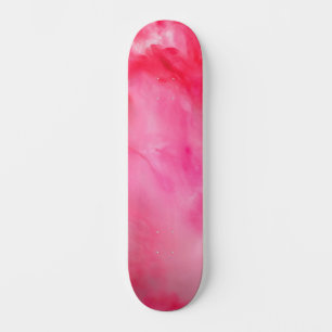 Abstrakt rosa och röd mini skateboard bräda 18,5 cm