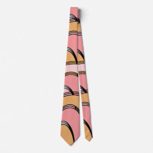 Abstrakt Rosa Orange Hand plockade Mönster Slips