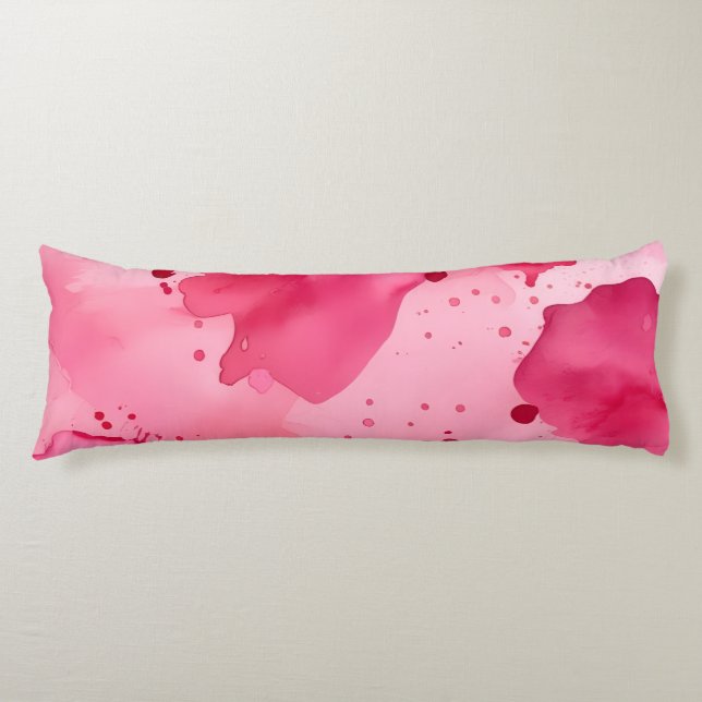 Abstrakt Rosa på Rosa Kroppskudde (Framsidan)