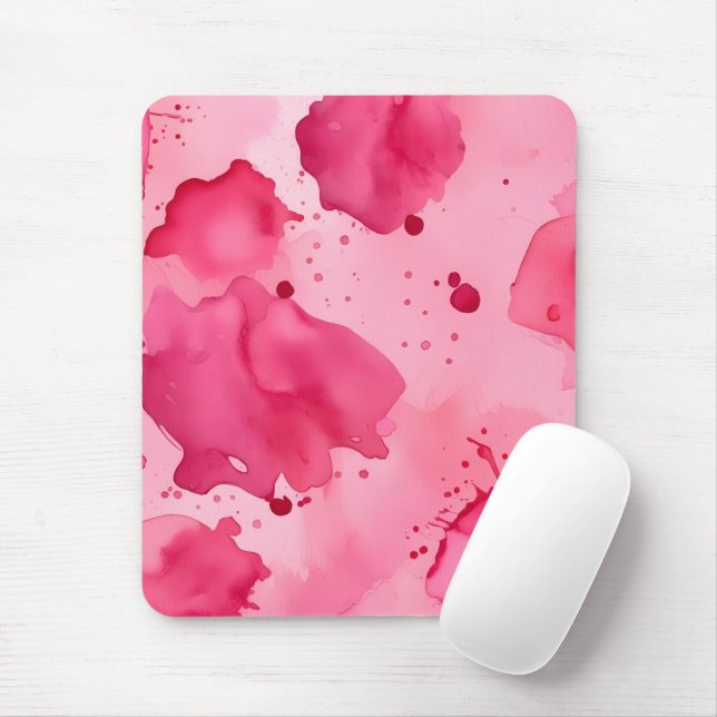 Abstrakt Rosa på Rosa  Musmatta (Med mus)