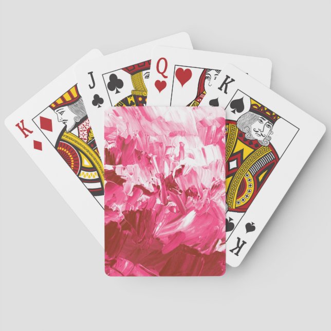 Abstrakt Rosa Paint Vinkarare Casinokort (Baksidan)