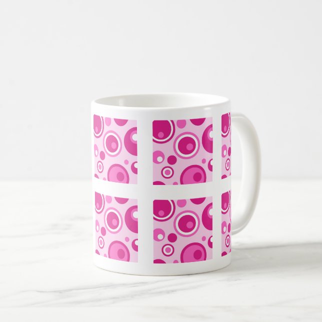 Abstrakt rosa pastel kaffemugg (Framsida höger)