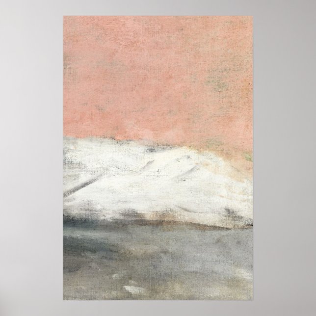 Abstrakt Rosa Pastellteckning Poster (Framsidan)