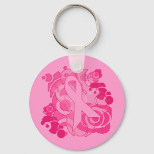 Abstrakt Rosa Ribbon Products Nyckelring