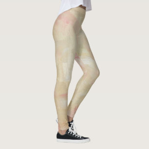 Abstrakt rosa skuggar målning leggings