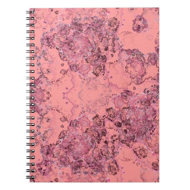 Abstrakt rosa sten anteckningsbok (Framsidan)