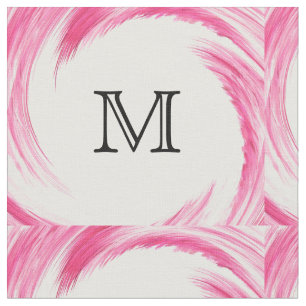Abstrakt Rosa Swirl Monogram Tyg