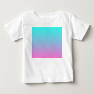 abstrakt rosa turkos ombre sjöjungfru färg t shirt