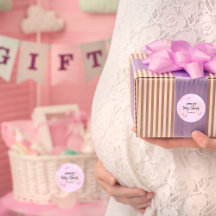 Abstrakt Rosa Vattenfärgsbabyskor för