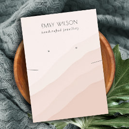 Abstrakt  Rosa Vinkar Necklace Earring Visning Visitkort