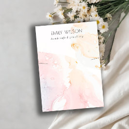 Abstrakt Rosa Watercolor Necklace-Visning Visitkort