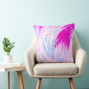 Abstrakt Rosa White Enchanted Garden Kudde