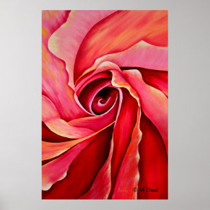 Abstrakt rosenknopp poster