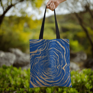 Abstrakt Royal Faux Guld Maze Inspired Art Tygkasse