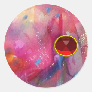 ABSTRAKT RUBY RUNT KLISTERMÄRKE