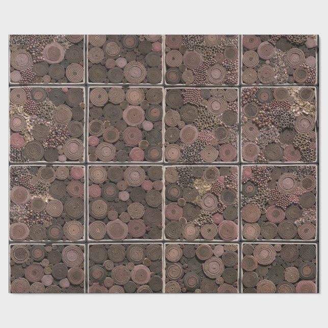 Abstrakt rullat ihop rep som slår in papper presentpapper (Seam)