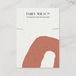 ABSTRAKT RUST CERAMIC NECKLACE BRACELET VISNING VISITKORT