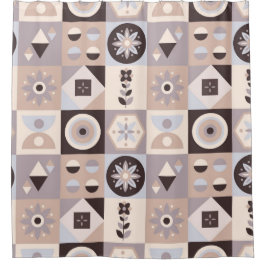 Abstrakt Rustic Bohemian Shower-gardinen
