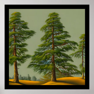 Abstrakt Rustic norra Gräs Poster