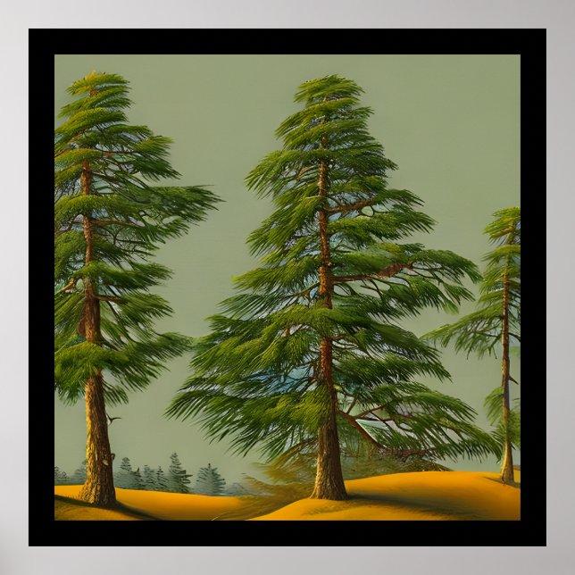 Abstrakt Rustic norra Gräs Poster (Framsidan)