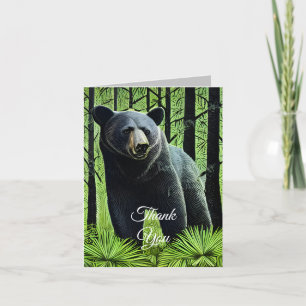 Abstrakt Rustic Wilderness Black Bear Tack Kort