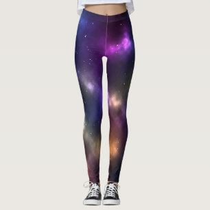 Abstrakt rymd- och stjärnbildsdesign leggings