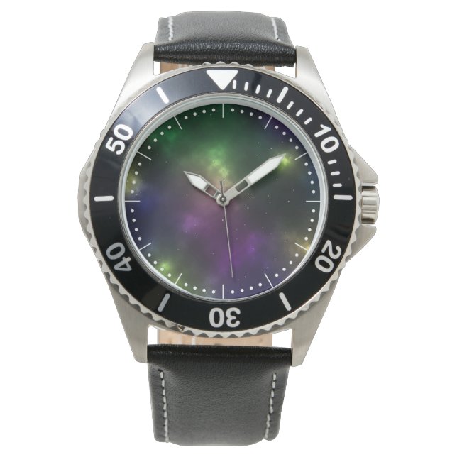 Abstrakt rymd stjärnbildsdesign armbandsur (Framsida)