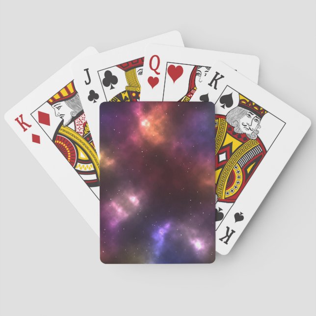 Abstrakt rymd stjärnbildsdesign casinokort (Baksidan)