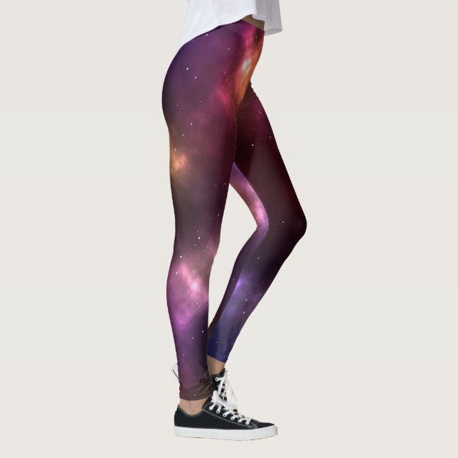 Abstrakt rymd stjärnbildsdesign leggings (Höger)
