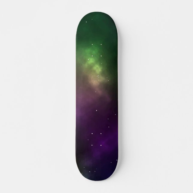 Abstrakt rymd stjärnbildsdesign mini skateboard bräda 18,5 cm (Framsida)