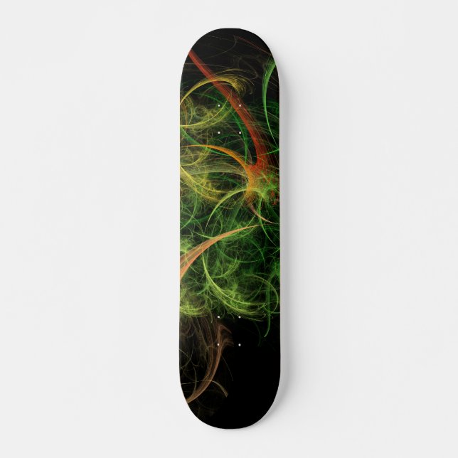 Abstrakt rymdblomsutrymme mini skateboard bräda 18,5 cm (Framsida)