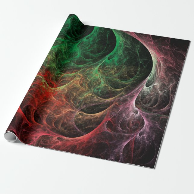 Abstrakt rymdbrand presentpapper (Utrullad)