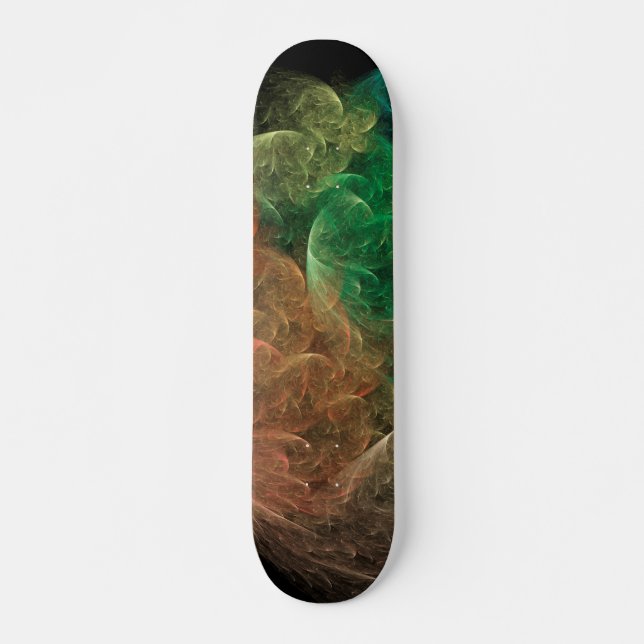 Abstrakt rymdfågelkonst skateboard bräda 21,5 cm (Framsida)