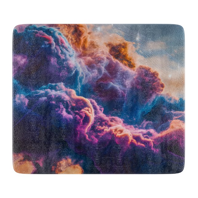 Abstrakt rymdnebulosa konst - Färgrik kosmisk (Framsidan)