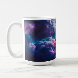 Abstrakt rymdnebulosa konst - Färgrik kosmisk Kaffemugg