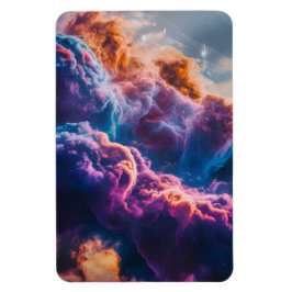 Abstrakt rymdnebulosa konst - Färgrik kosmisk Magnet