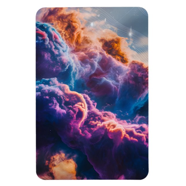 Abstrakt rymdnebulosa konst - Färgrik kosmisk Magnet (Vertikal)
