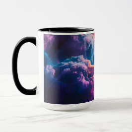 Abstrakt rymdnebulosa konst - Färgrik kosmisk Mugg