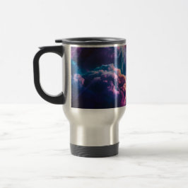Abstrakt rymdnebulosa konst - Färgrik kosmisk Resemugg