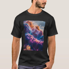Abstrakt rymdnebulosa konst - Färgrik kosmisk T Shirt