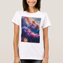 Abstrakt rymdnebulosa konst - Färgrik kosmisk T Shirt
