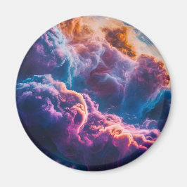 Abstrakt rymdnebulosakonst - Färgrik kosmisk Magnet