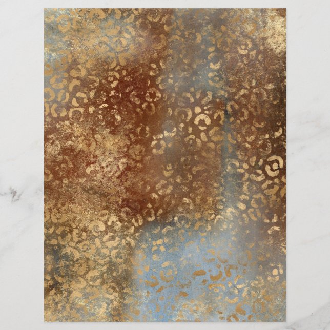 Abstrakt Safari Grunge Scrapbook Pappra Lakan (Baksida)