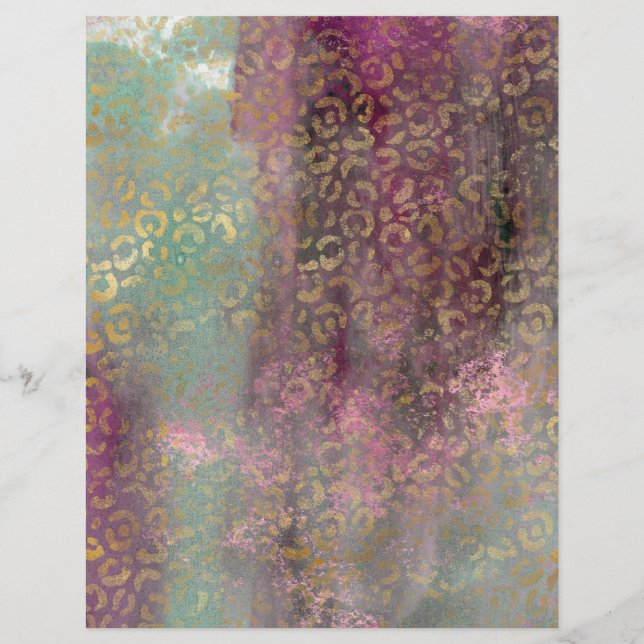 Abstrakt Safari Grunge Scrapbook Pappra Lakan (Baksida)